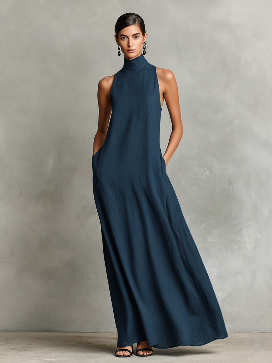 Chiara | Maxi Dress with High Collar