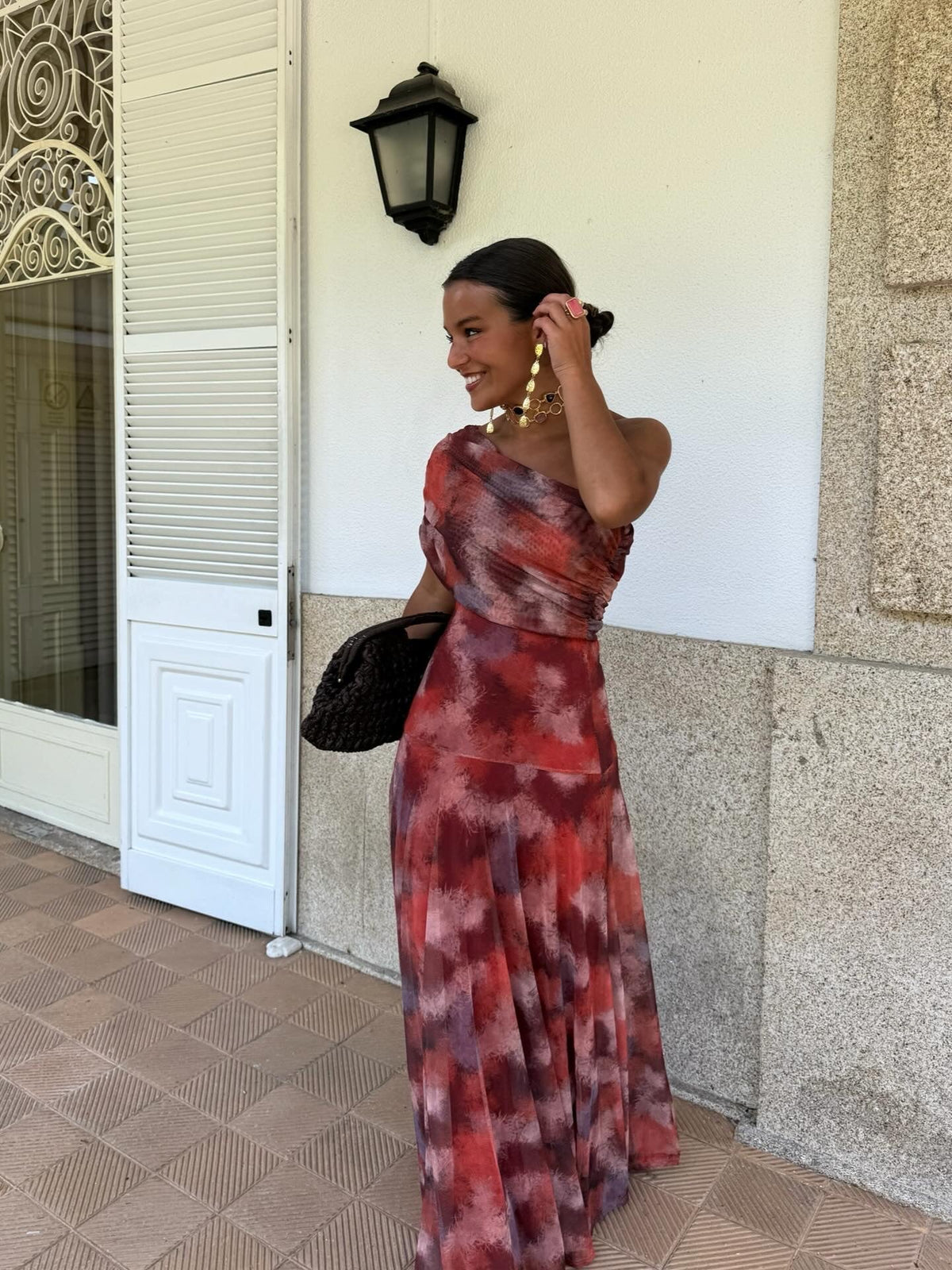 Mira | Long Deep Neckline Dress
