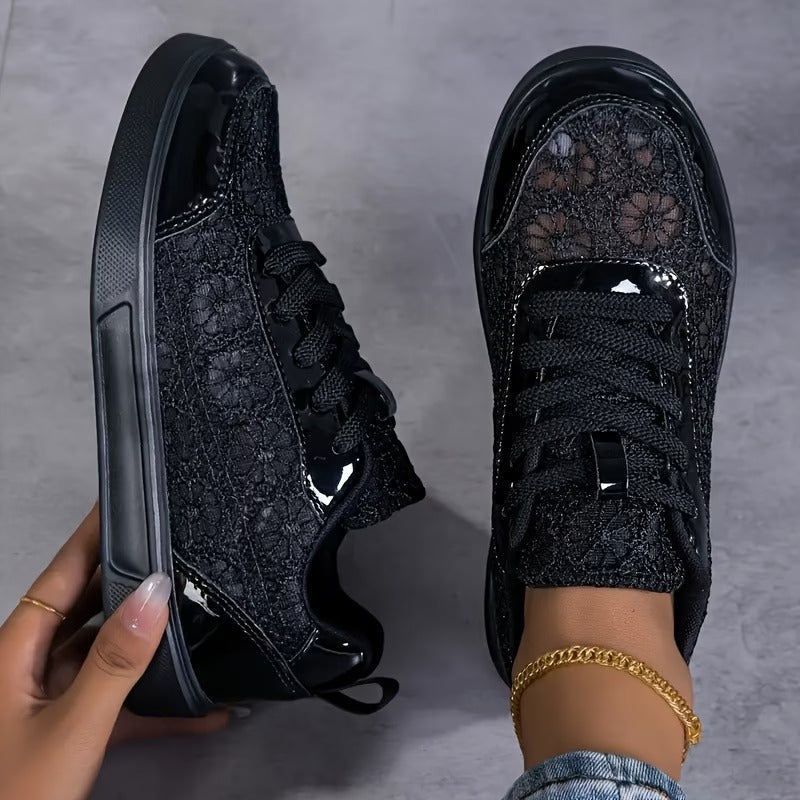 Lace | Floral Pattern Sneakers