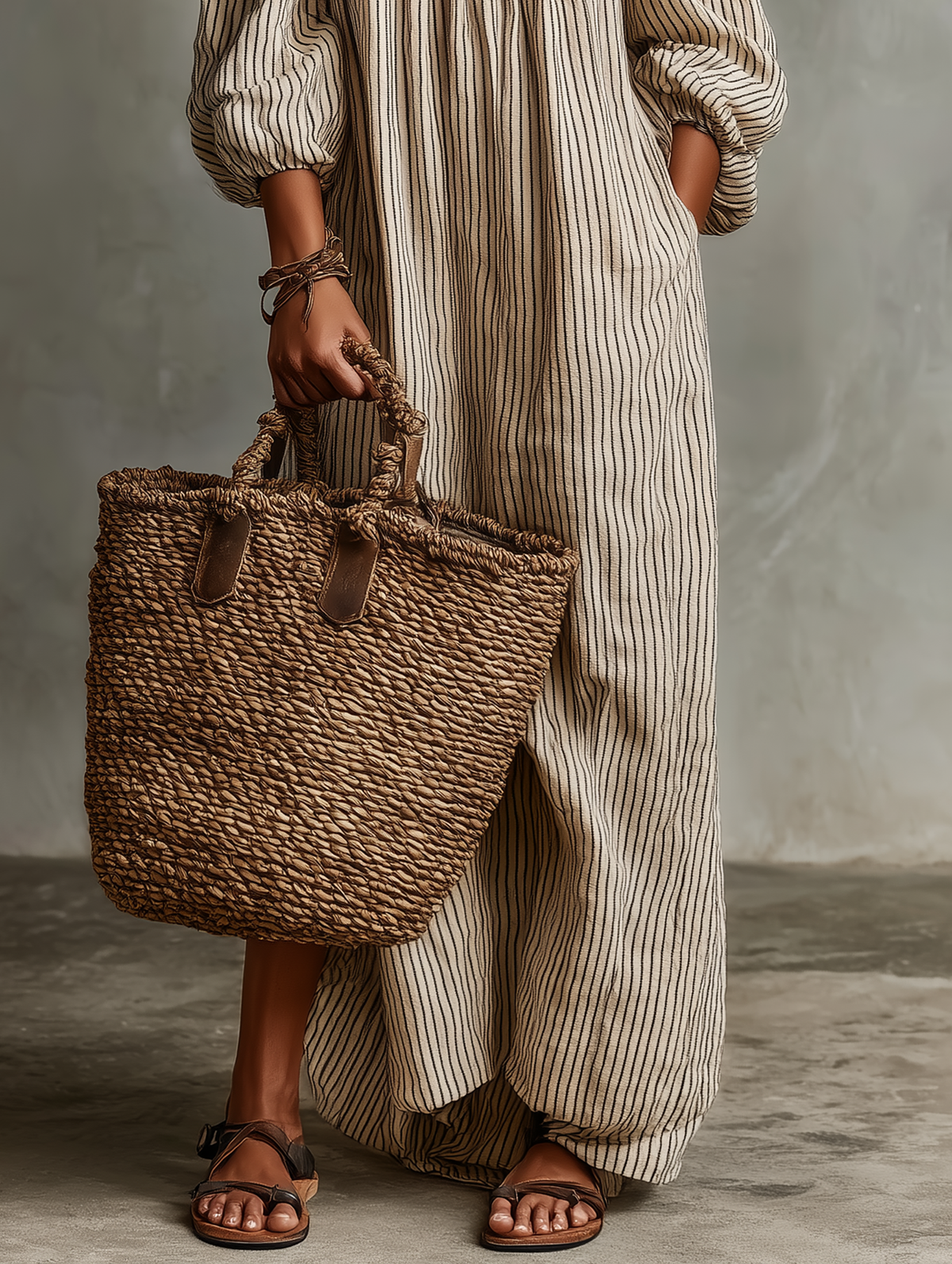 Carmen | Long Dress with Off-the-Shoulder Sleeves
