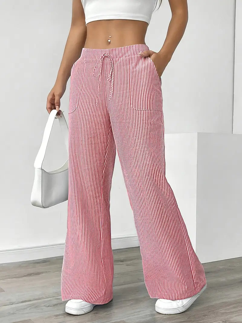 Karina | Striped Wide-Leg Pants for Women | Smart Casual