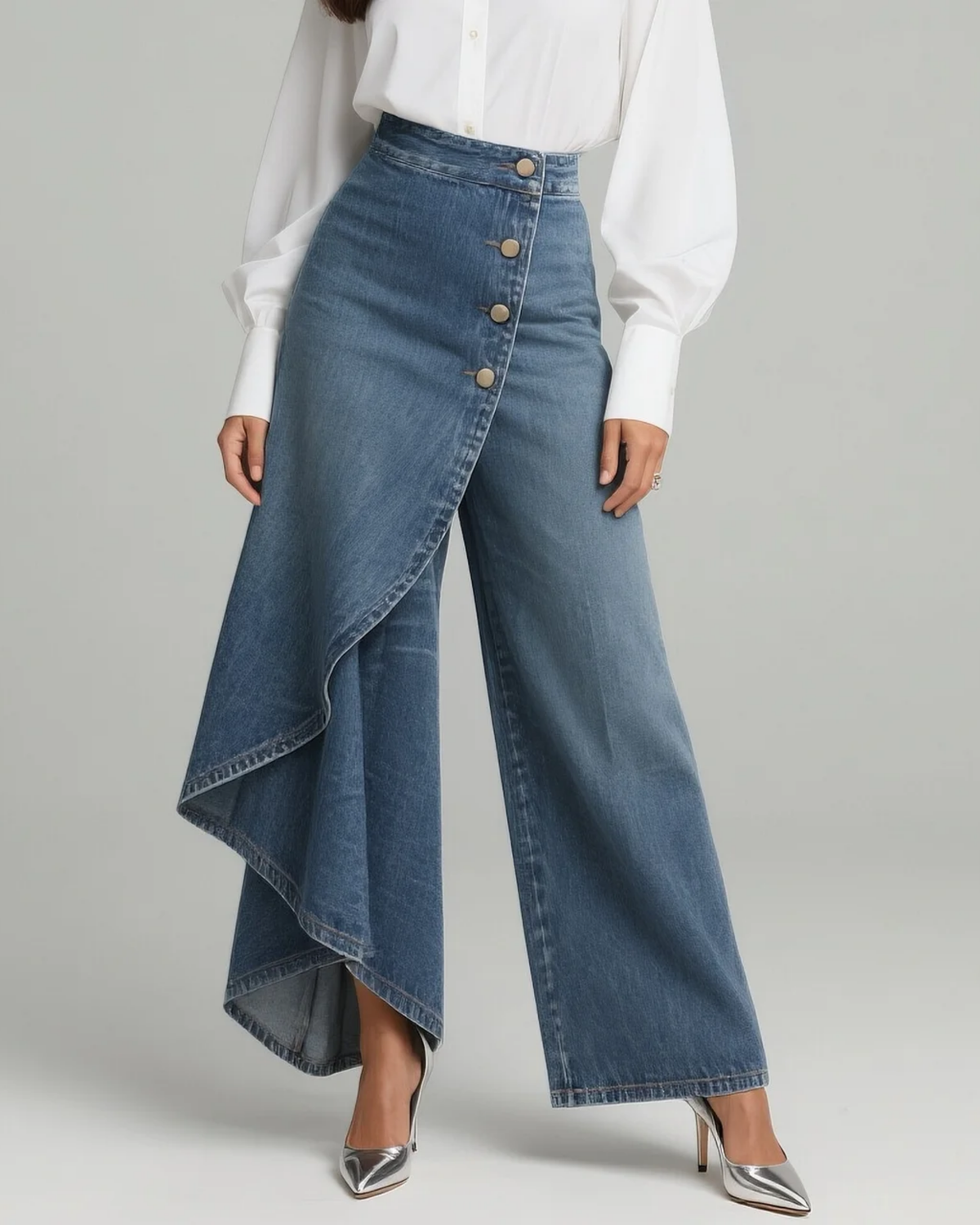 Zoe | Denim Wrap Pants