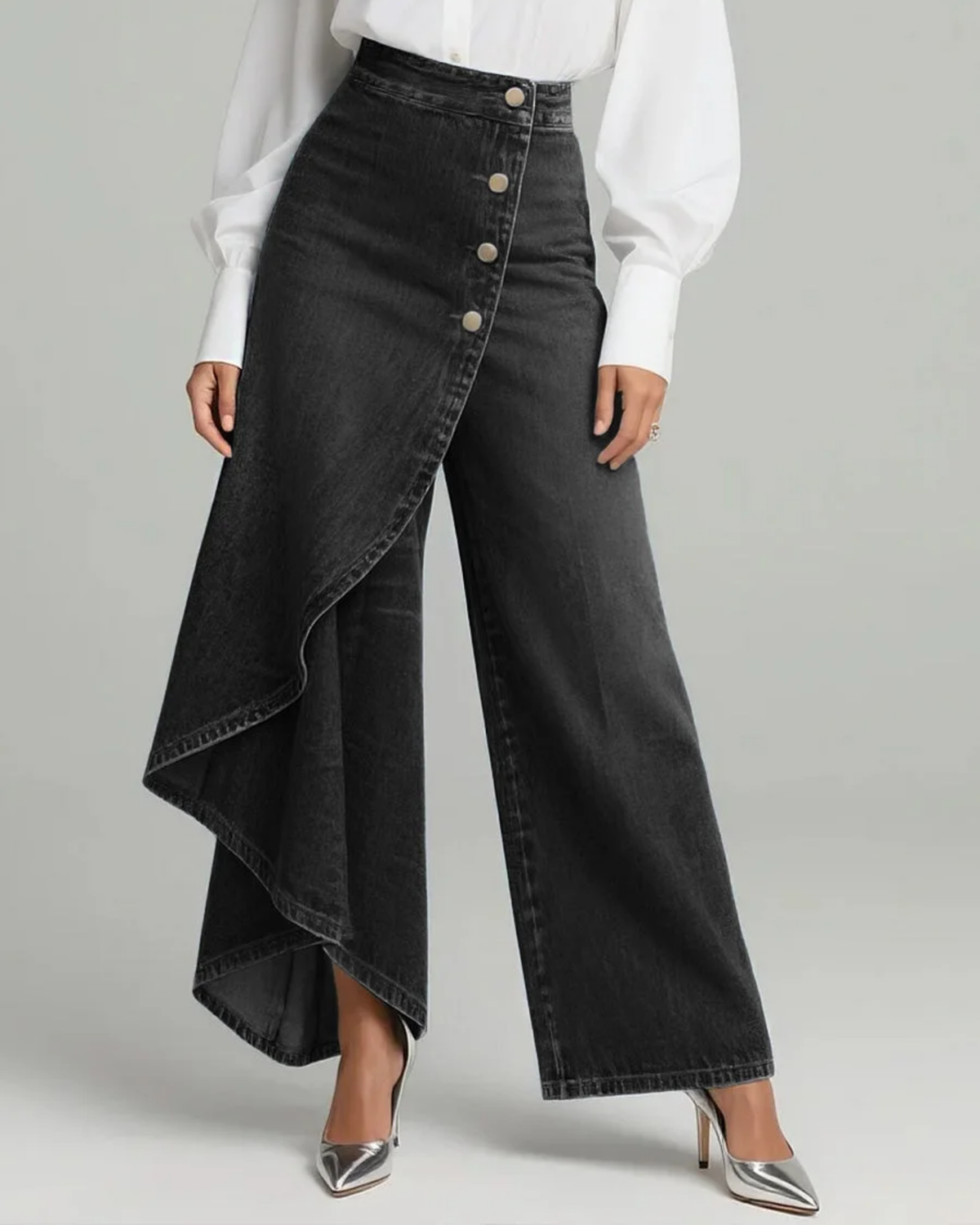 Zoe | Denim Wrap Pants