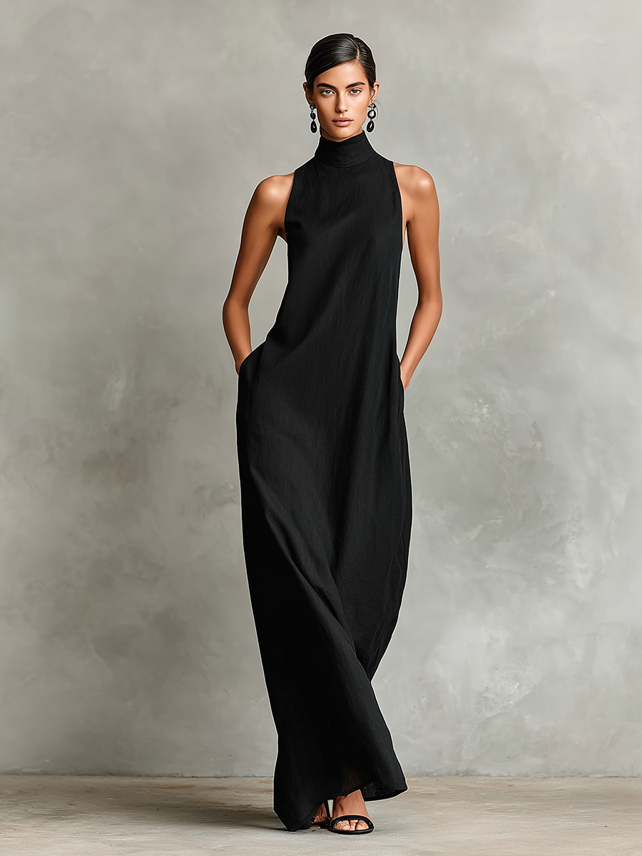 Chiara | Maxi Dress with High Collar