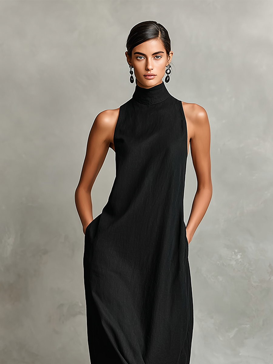 Chiara | Maxi Dress with High Collar