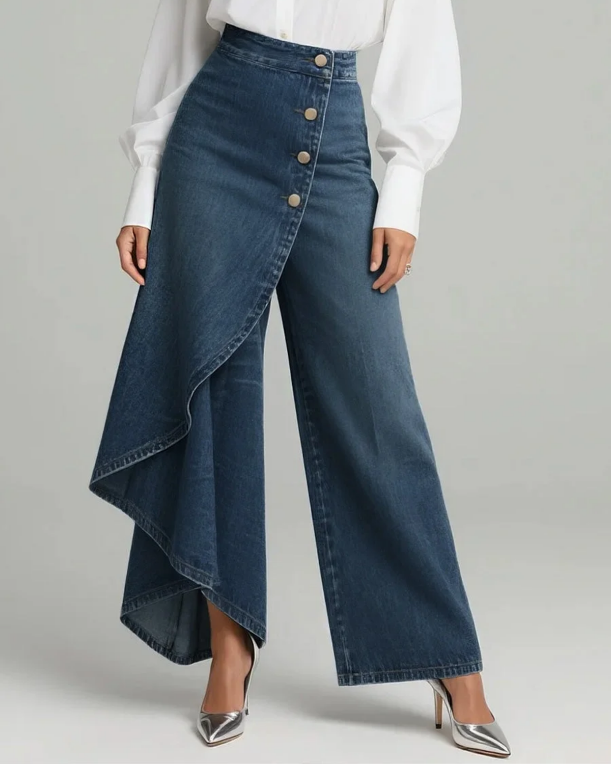 Zoe | Denim Wrap Pants