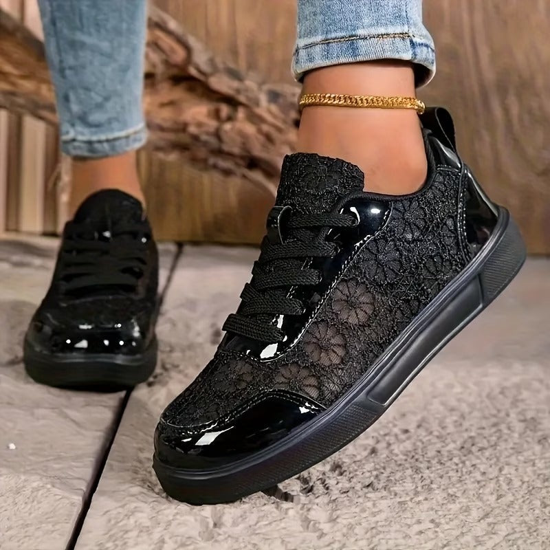 Lace | Floral Pattern Sneakers