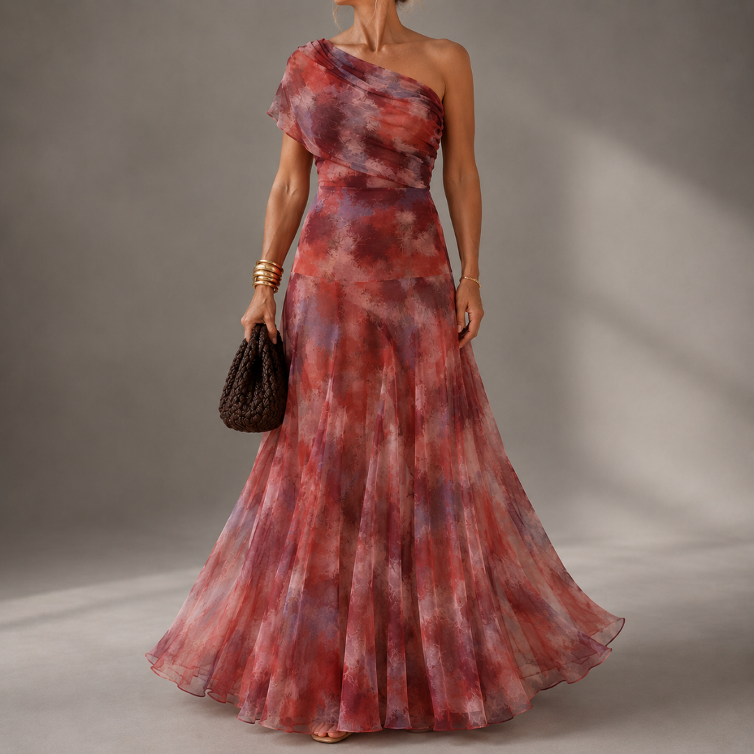 Mira | Long Deep Neckline Dress