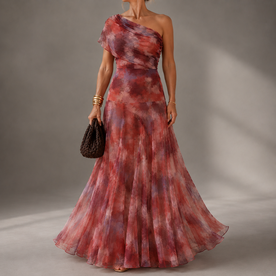 Mira | Long Deep Neckline Dress