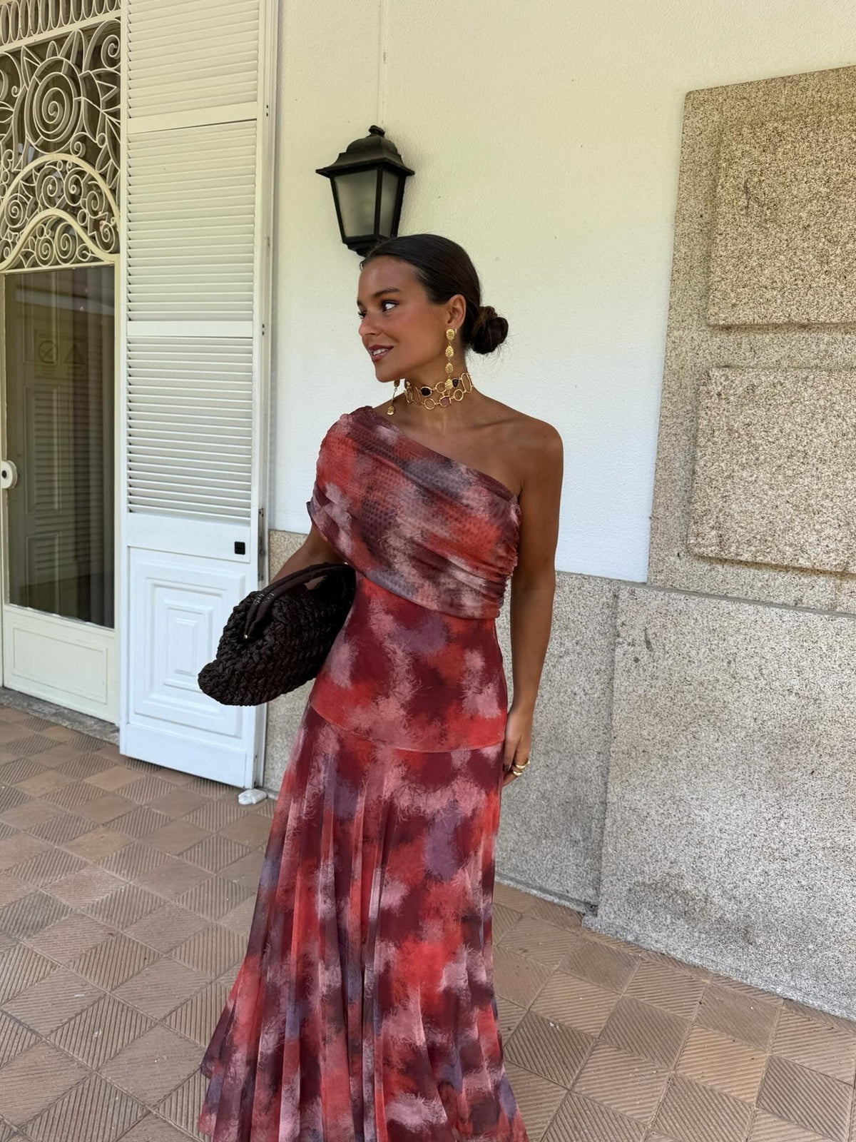 Mira | Long Deep Neckline Dress