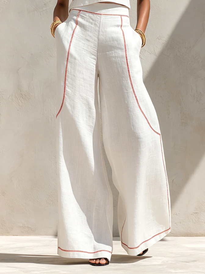 Victoria | Sleeveless Top & Wide-Leg Pants Set