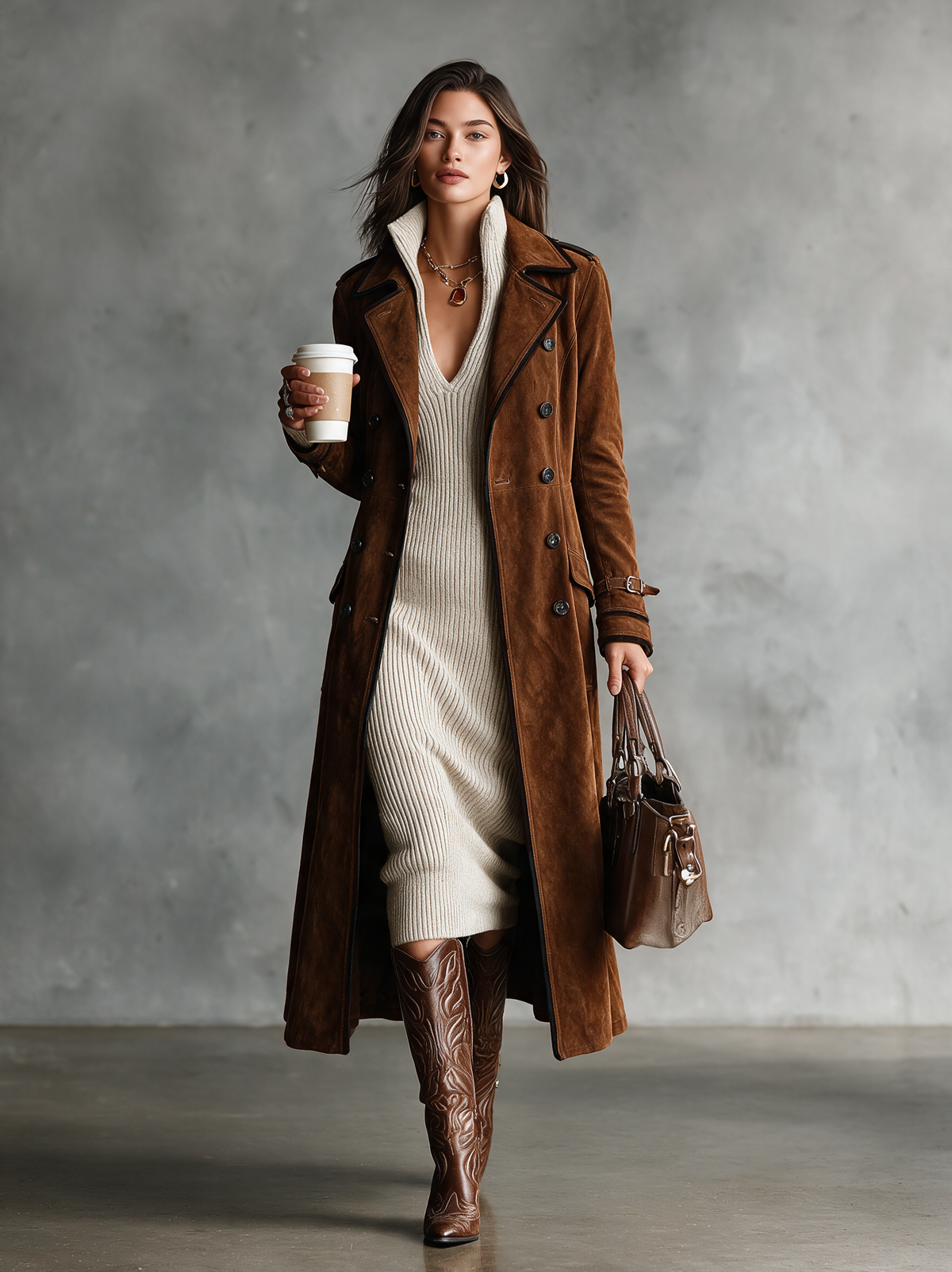 Trista | Elegant Belted Midi Dress