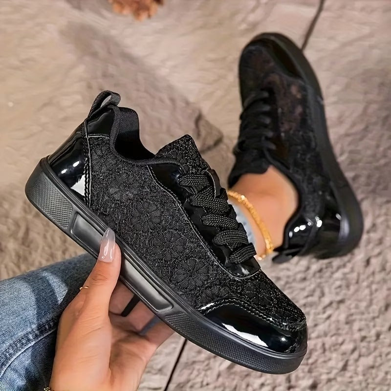 Lace | Floral Pattern Sneakers