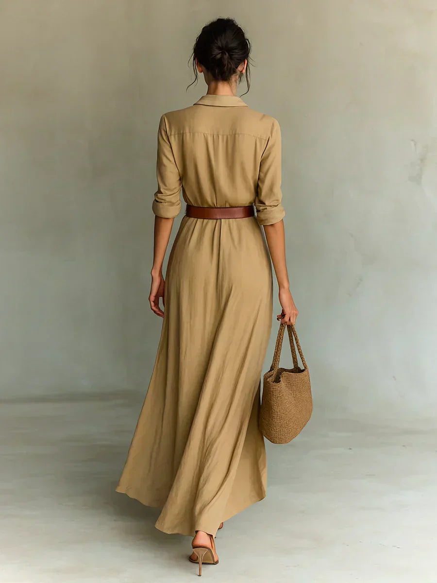 Camille | Elegant Long Dress with Floral Print
