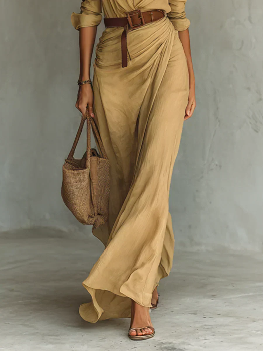 Camille | Elegant Long Dress with Floral Print