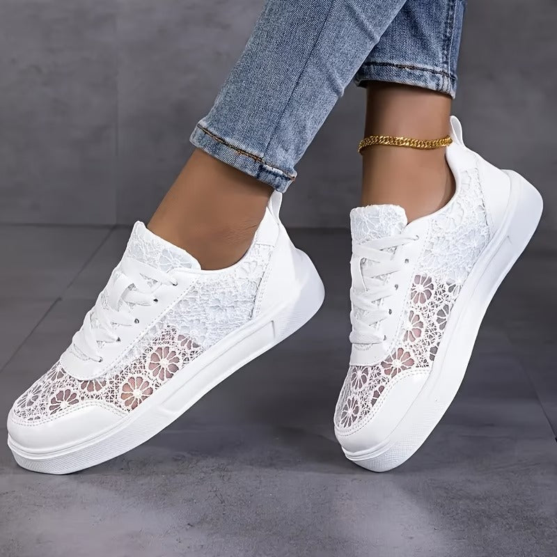 Lace | Floral Pattern Sneakers