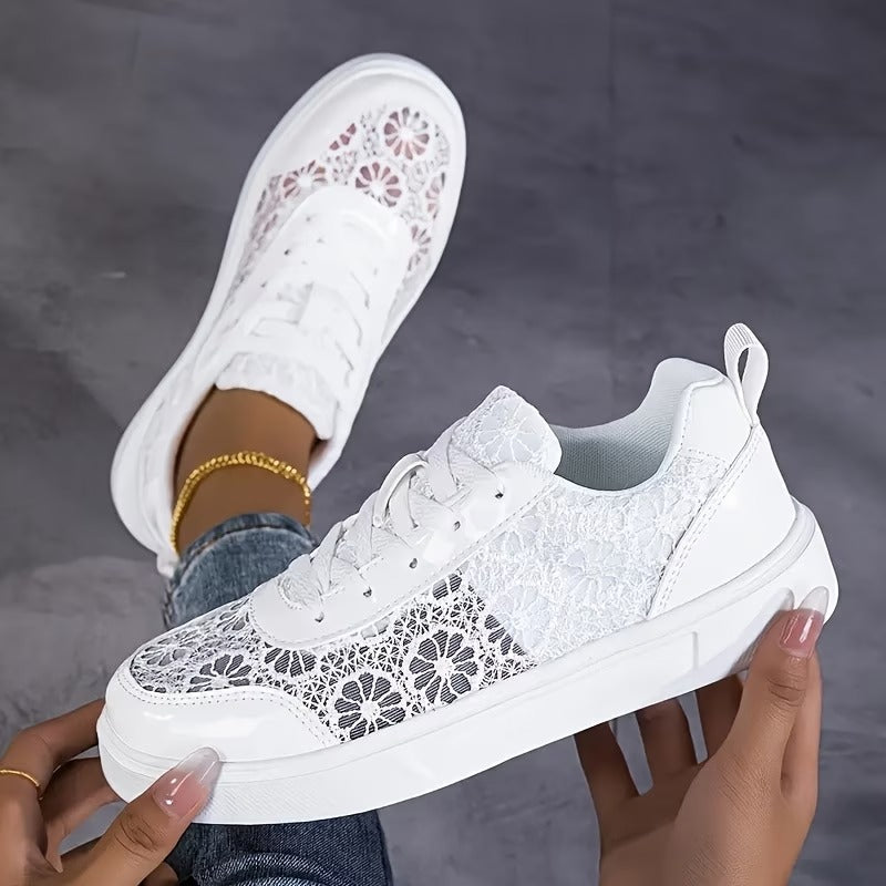 Lace | Floral Pattern Sneakers