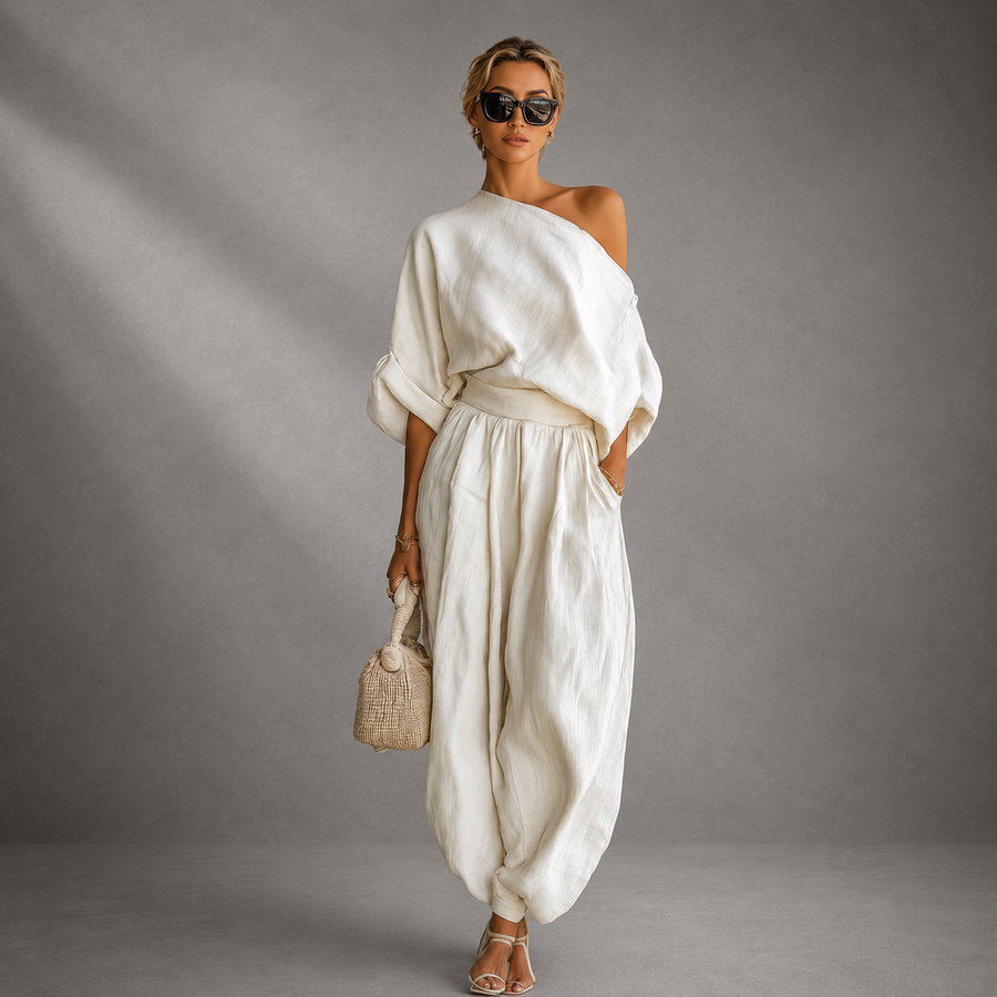 Ariadna | Two-Piece Set with Off-the-Shoulder Top