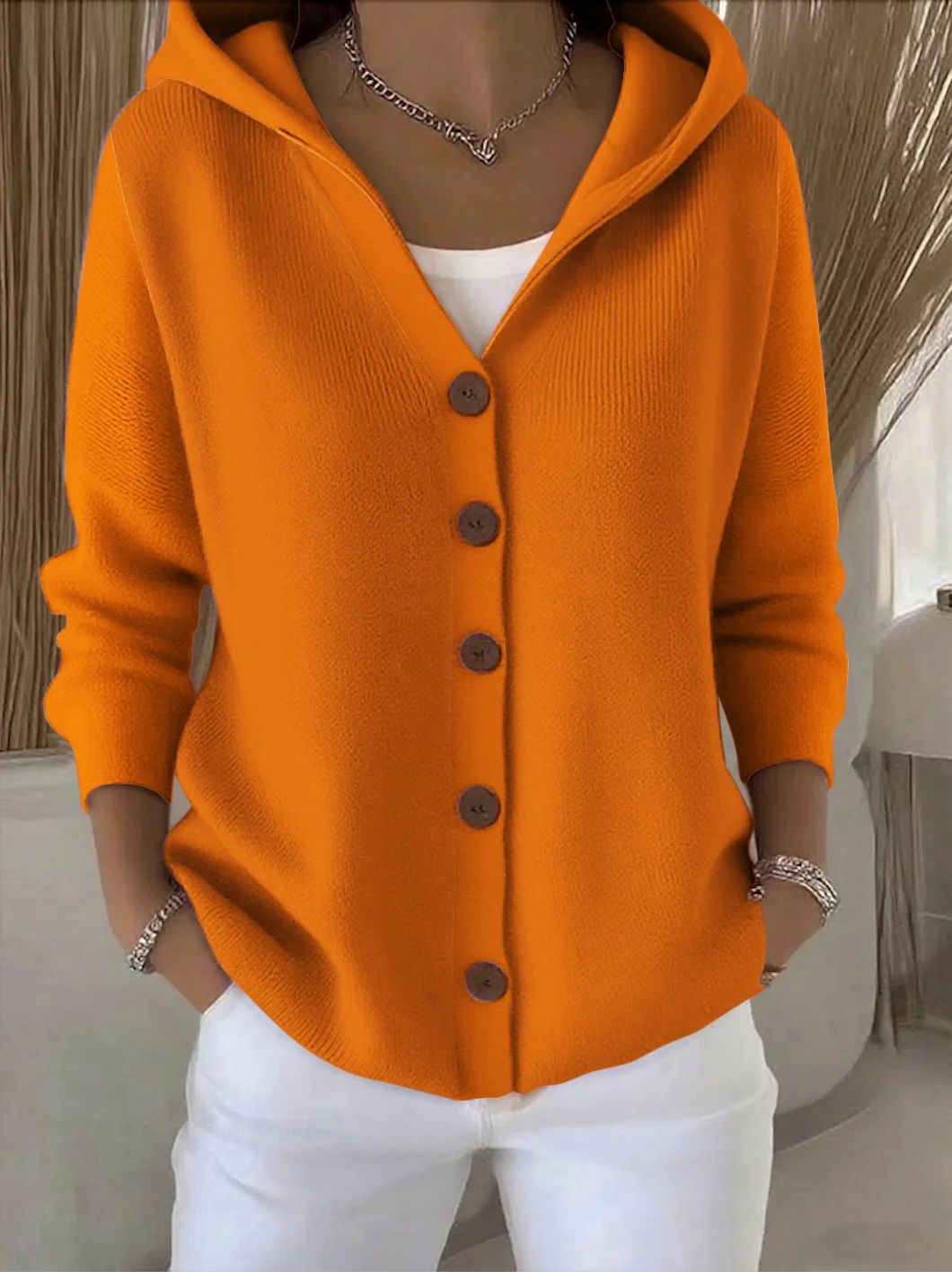 Darienne Cardigan — Hooded, Buttoned