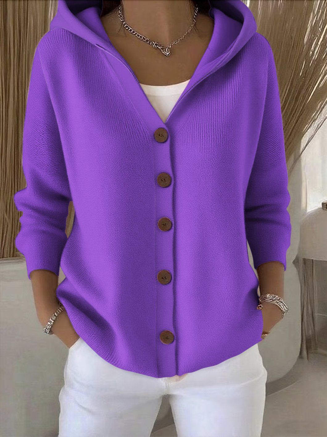 Darienne Cardigan — Hooded, Buttoned