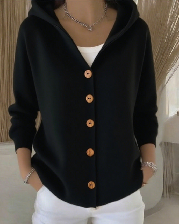 Darienne Cardigan — Hooded, Buttoned