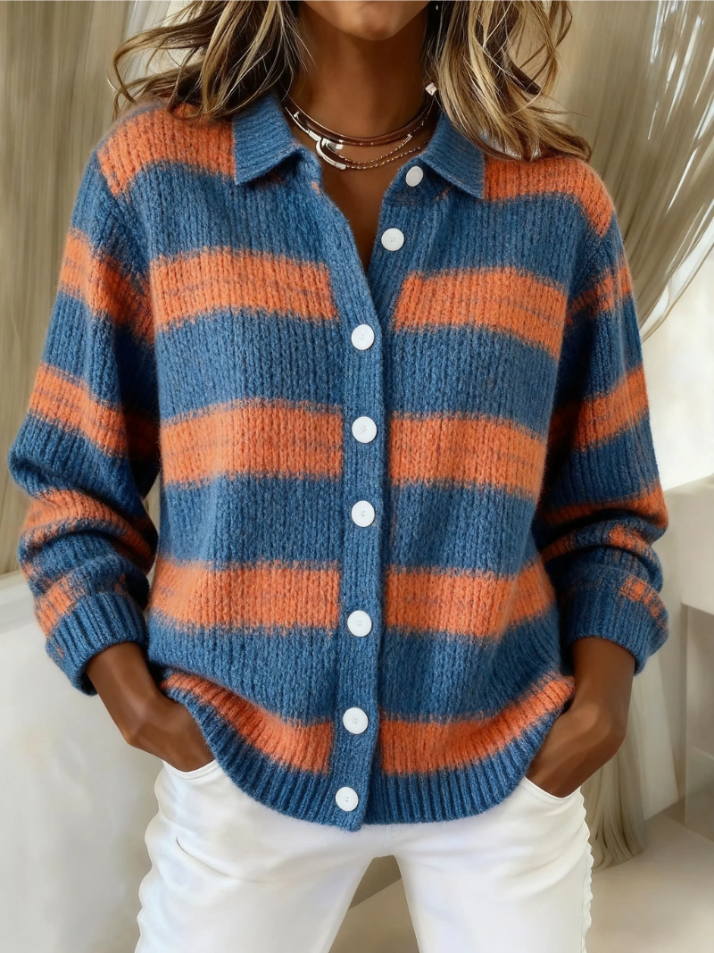 Livia™ | Striped Knit Cardigan for Women
