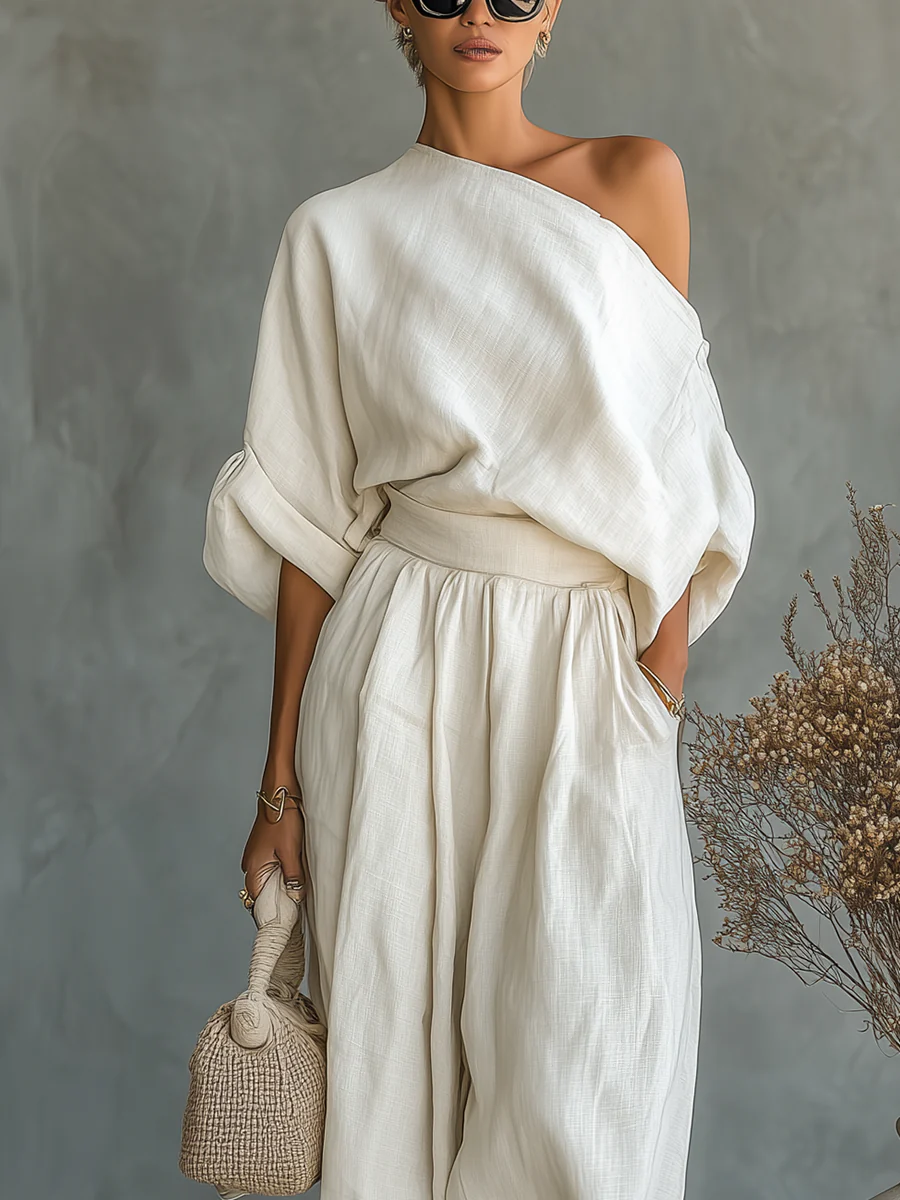Ariadna | Two-Piece Set with Off-the-Shoulder Top