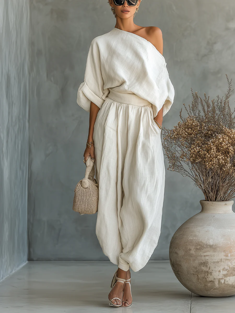Ariadna | Two-Piece Set with Off-the-Shoulder Top