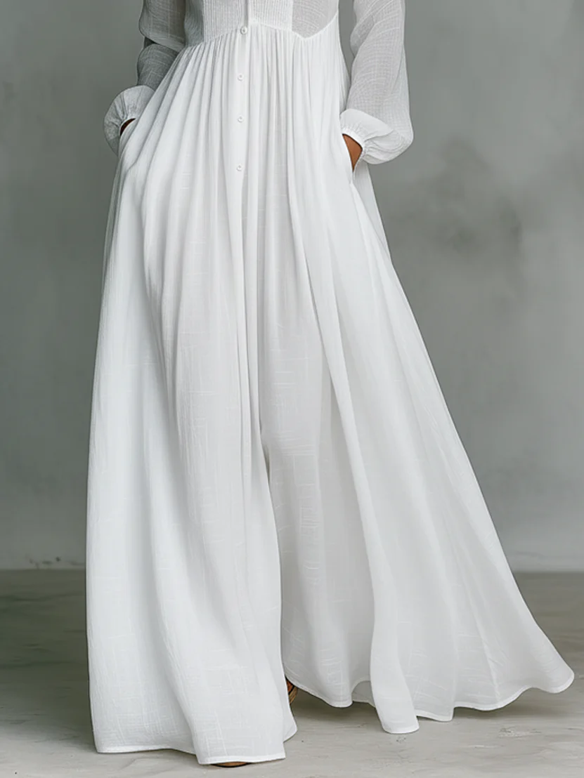 Léonie | Minimalist High Neck Maxi Dress