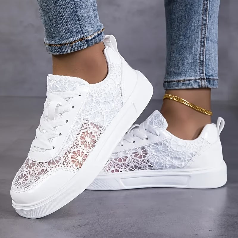 Lace | Floral Pattern Sneakers