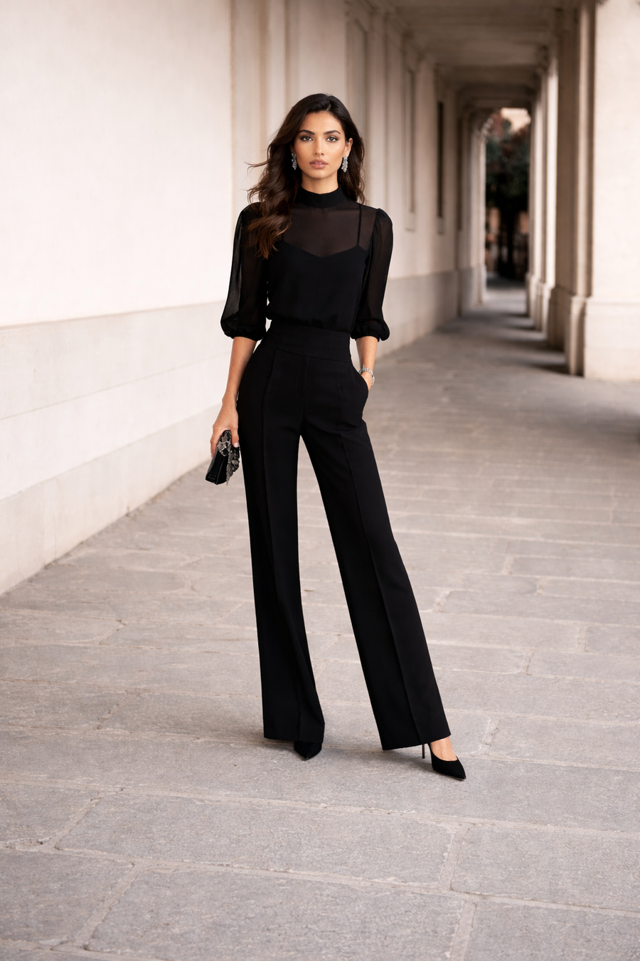 Valentina | Three-Piece Set with Tank Top and Wide-Leg Pants