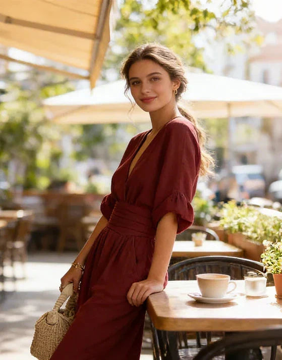 Daniela | Fluid Jumpsuit with V-Neck