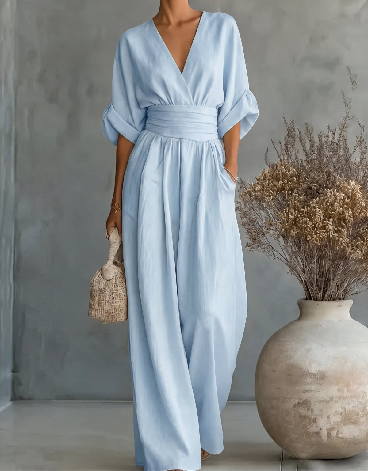 Daniela | Fluid Jumpsuit with V-Neck