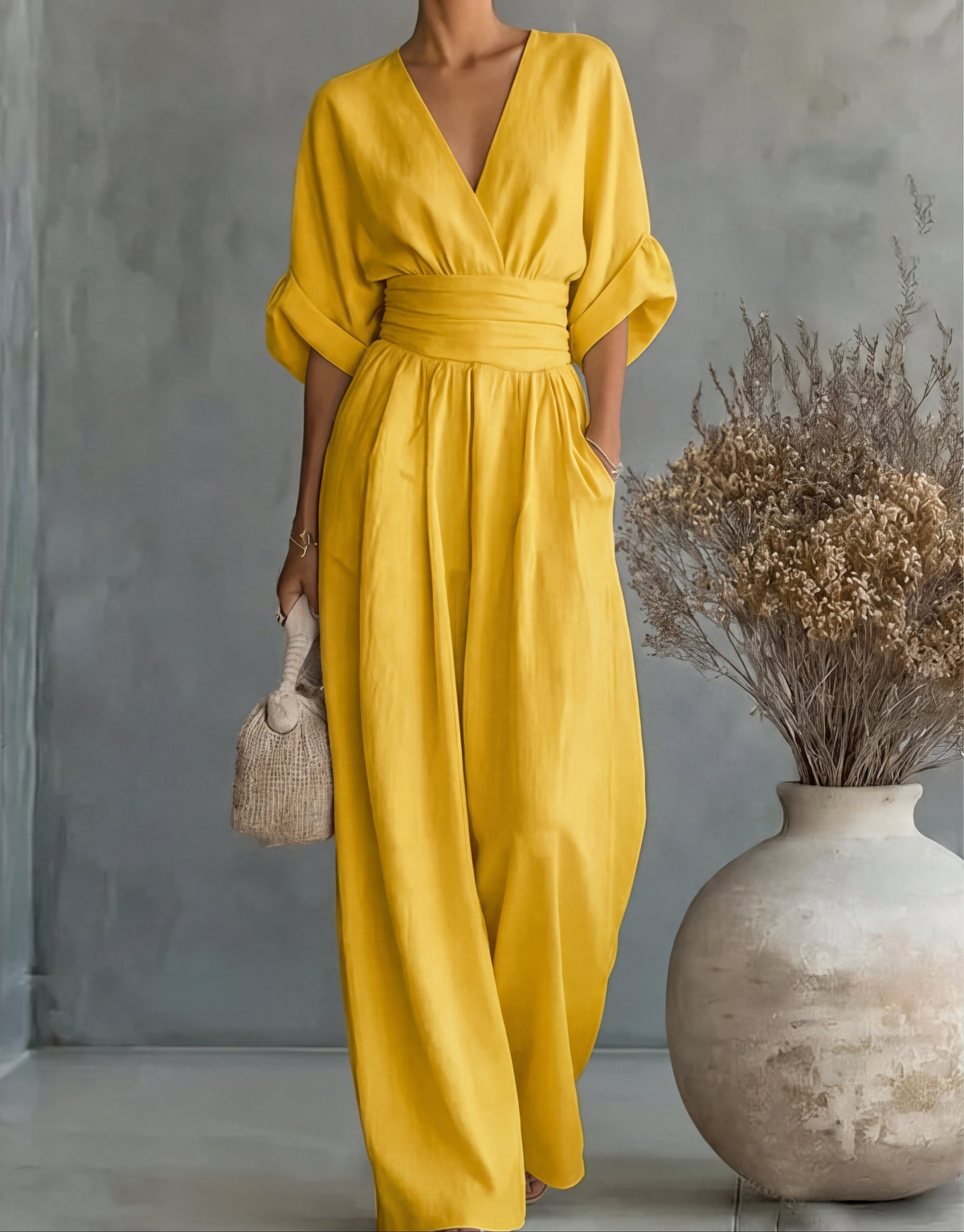 Daniela | Fluid Jumpsuit with V-Neck