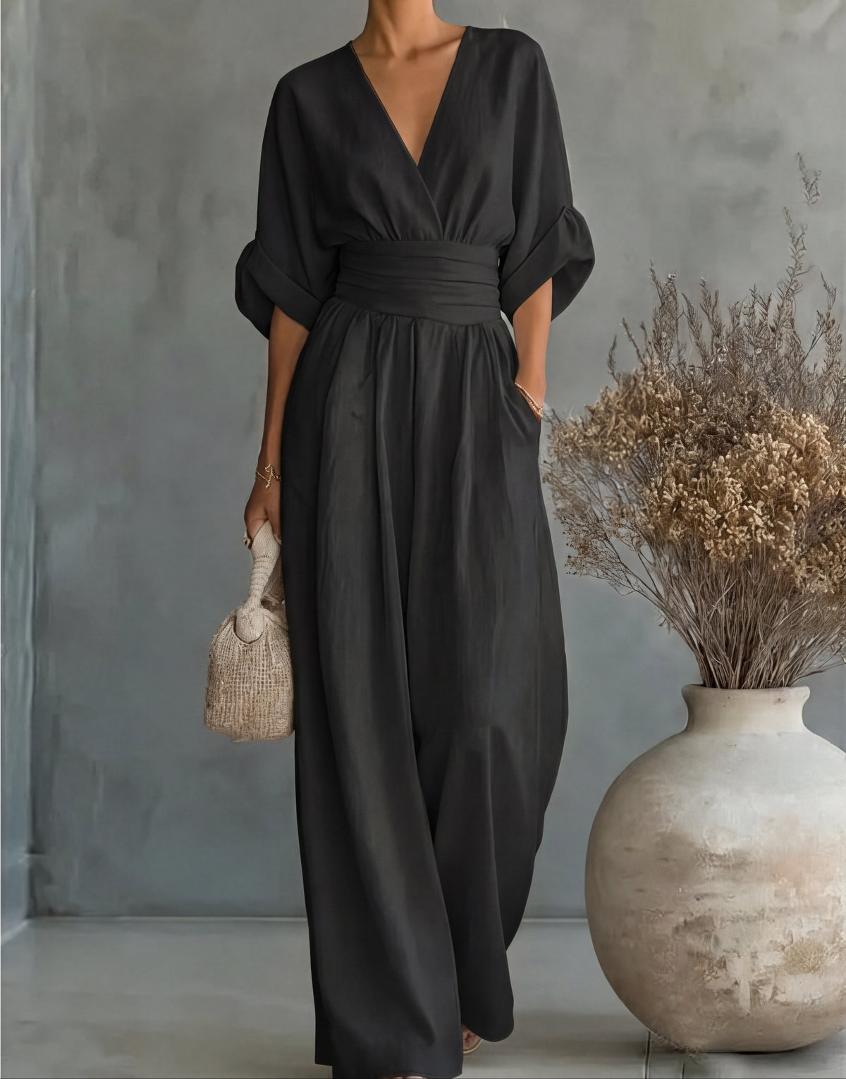 Daniela | Fluid Jumpsuit with V-Neck
