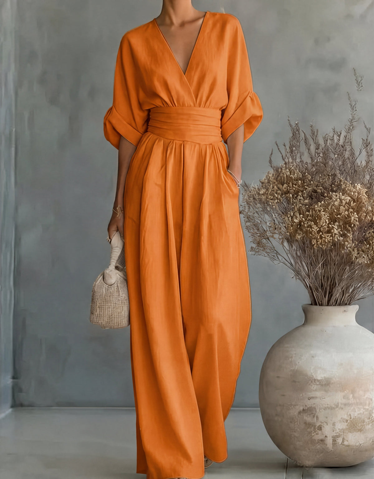 Daniela | Fluid Jumpsuit with V-Neck