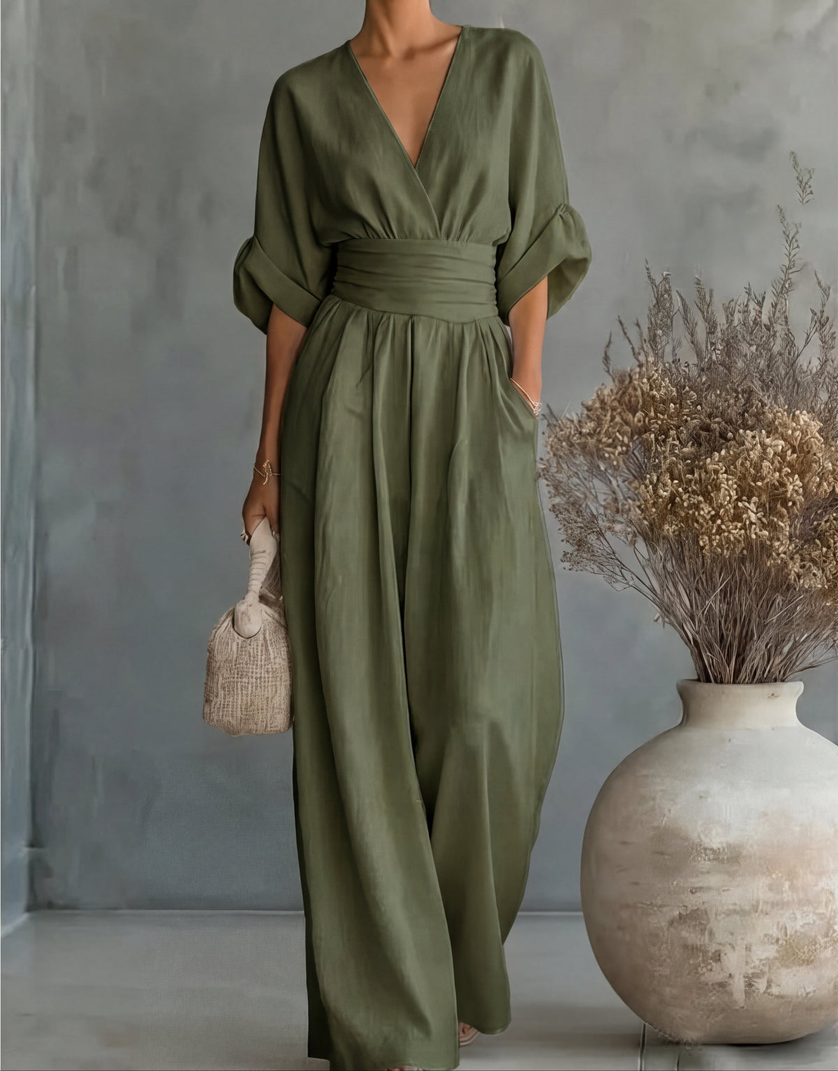 Daniela | Fluid Jumpsuit with V-Neck