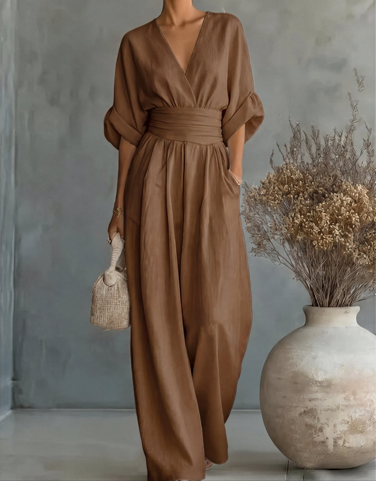 Daniela | Fluid Jumpsuit with V-Neck