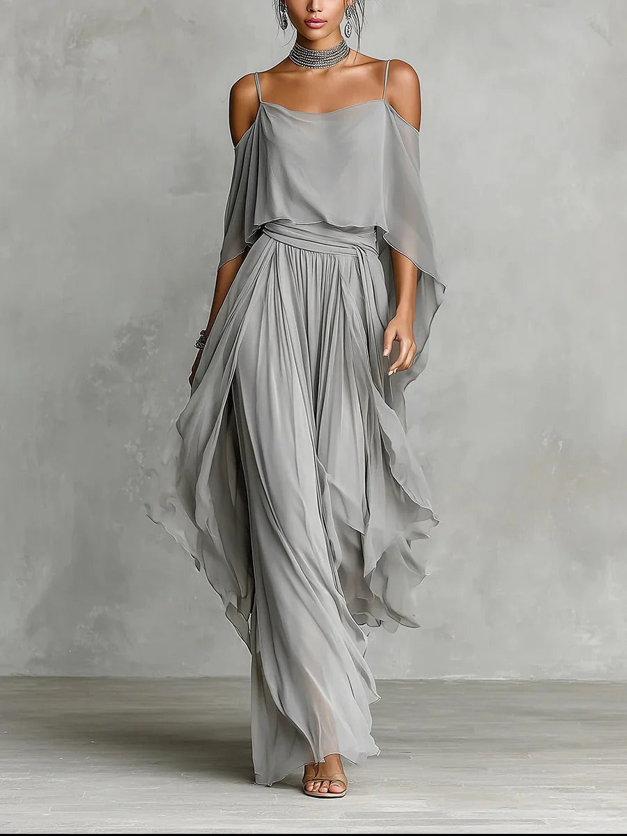 Claire | Gray Set with Thin Straps