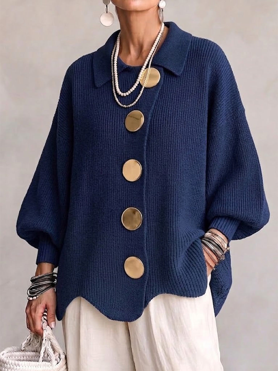 Isadora | Oversized Cardigan with Statement Buttons