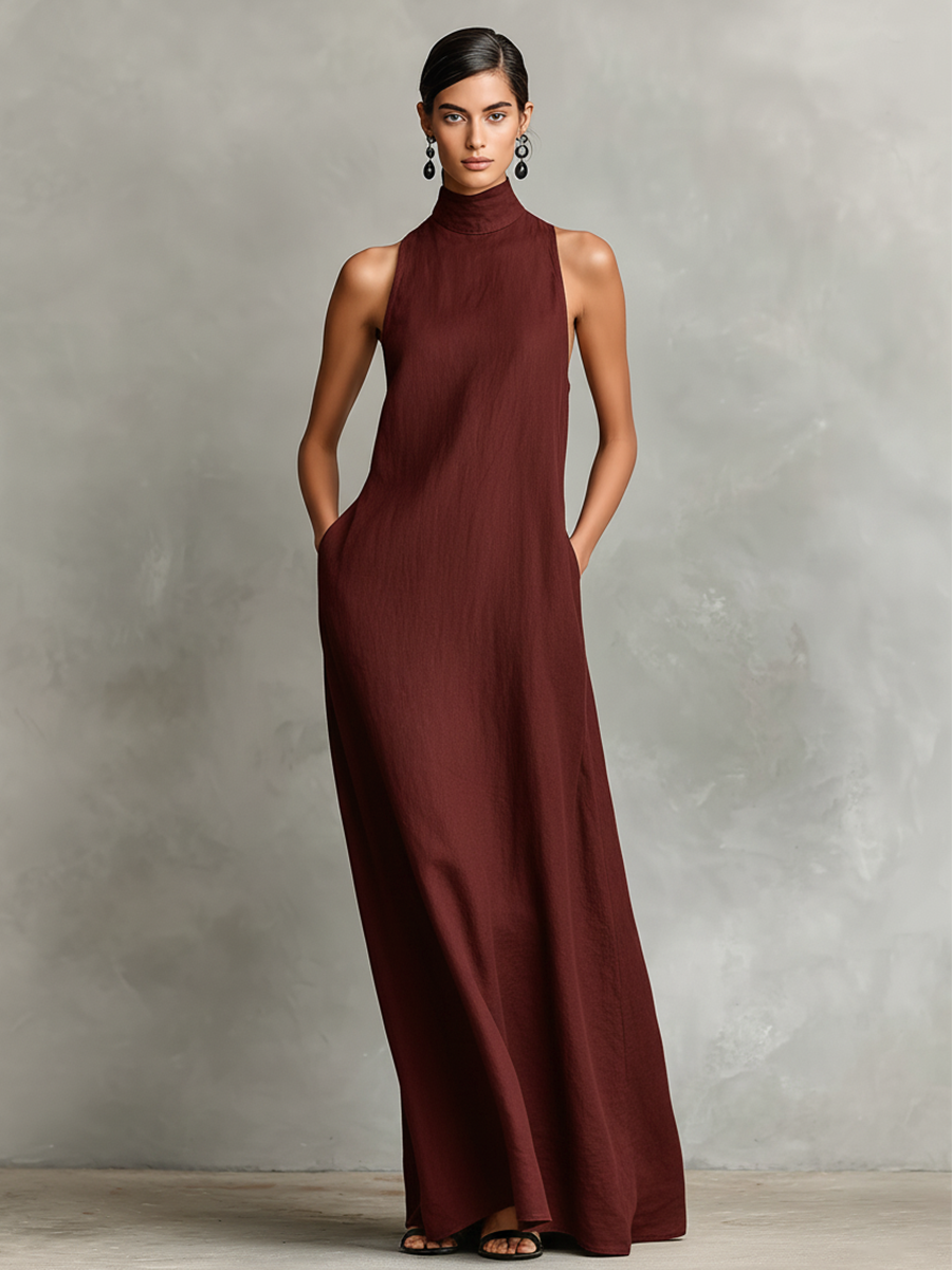 Chiara | Maxi Dress with High Collar