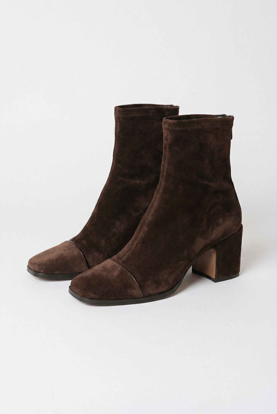 Éléonore | Dark Brown Block Heel Ankle Boots