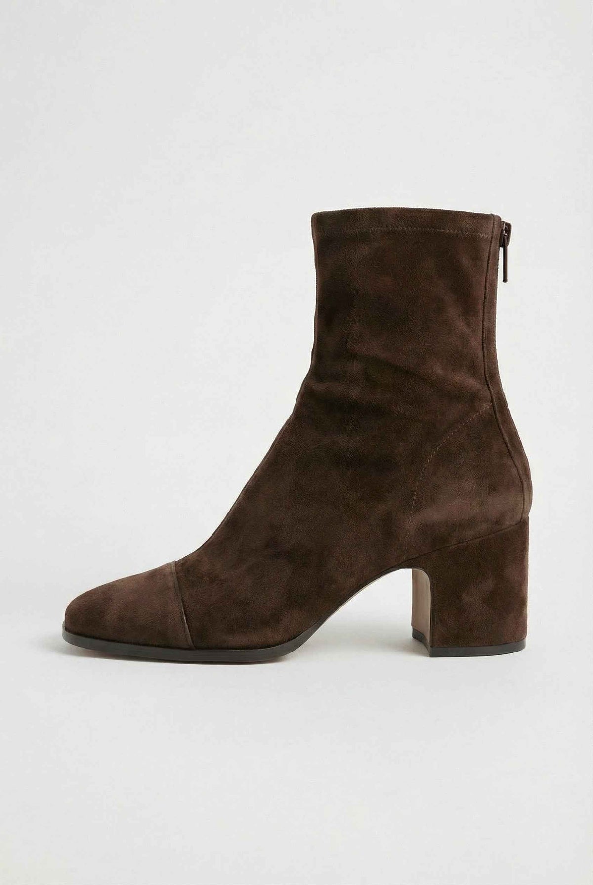 Éléonore | Dark Brown Block Heel Ankle Boots