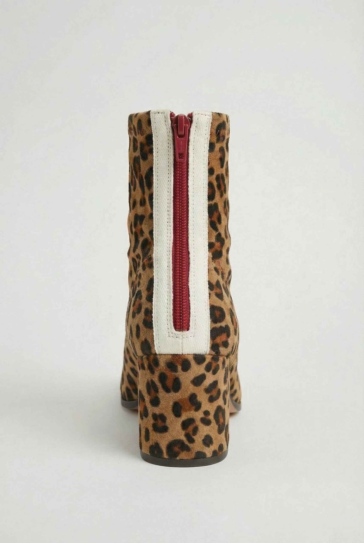 Faustine | Retro Heel Leopard Ankle Boots