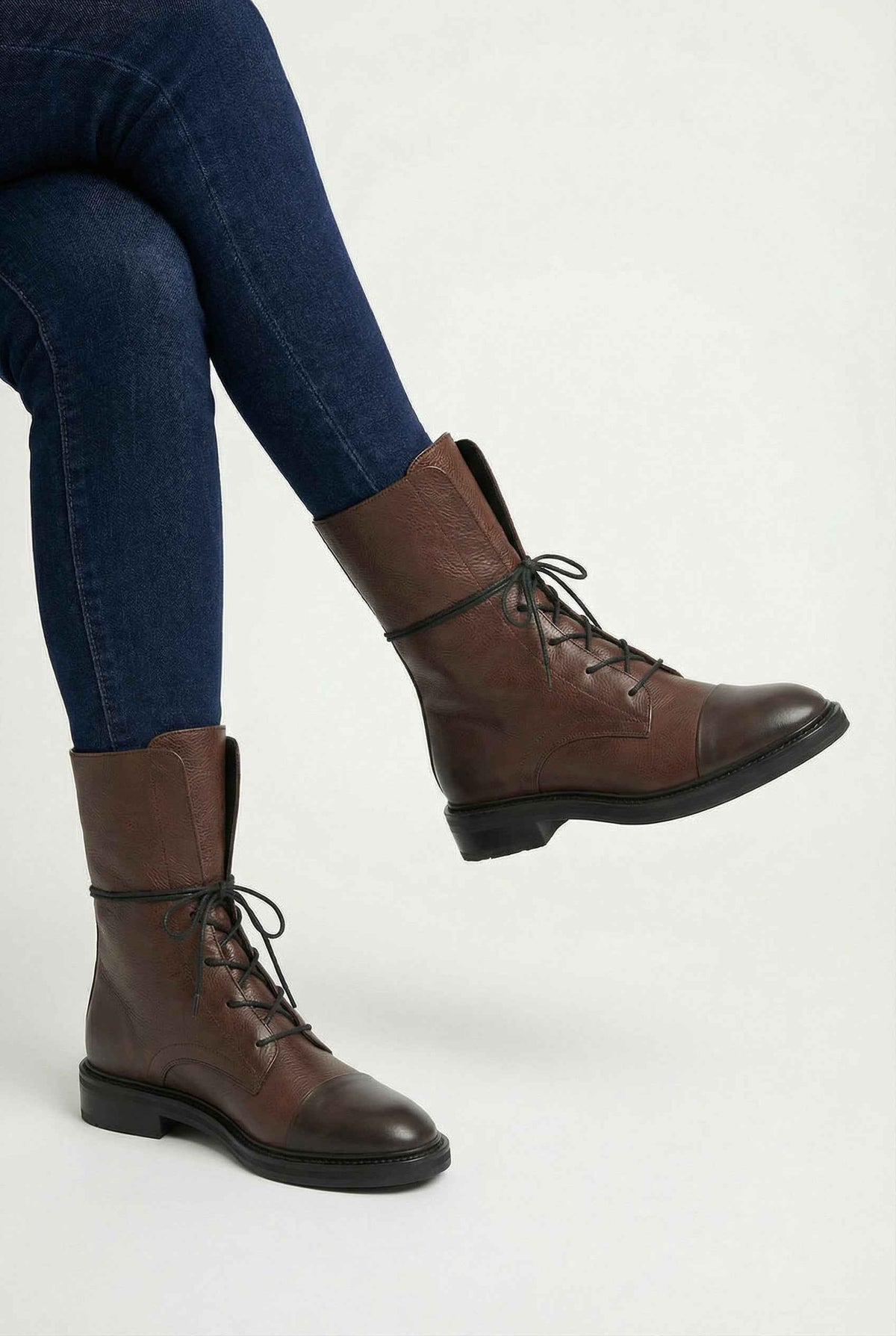Capucine | Brown Ankle Boots with Elegant Details